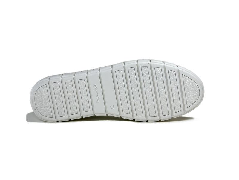 Women's Bowknot White Color Leather Loafer
