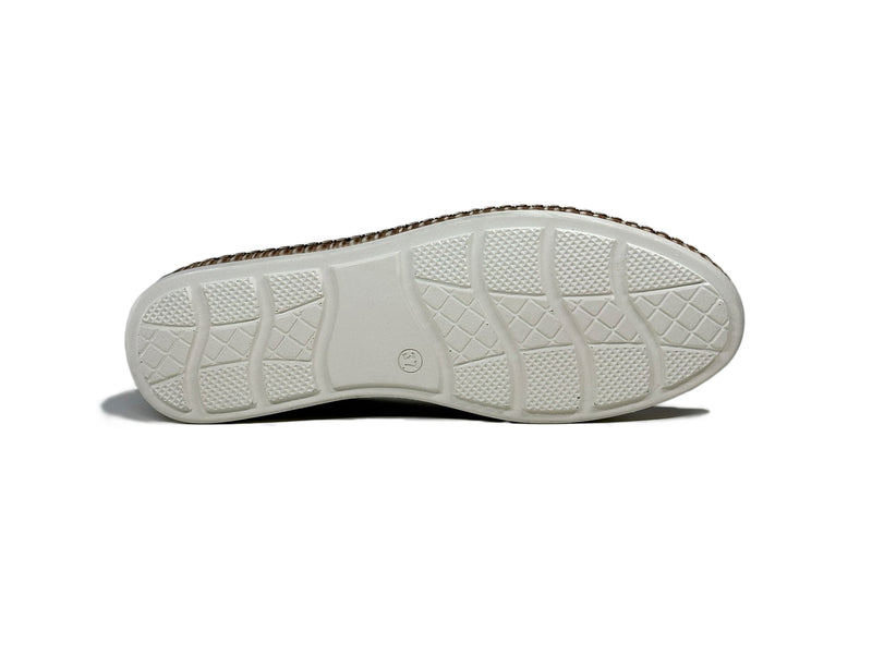 Women's Perforated Patterned Tan Color Leather Shoes
