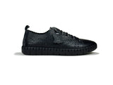 Women's Lace-Up Black Leather Comfort Shoes